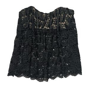 Stone Cold Fox Lace Strapless Top Black 2 NWOT